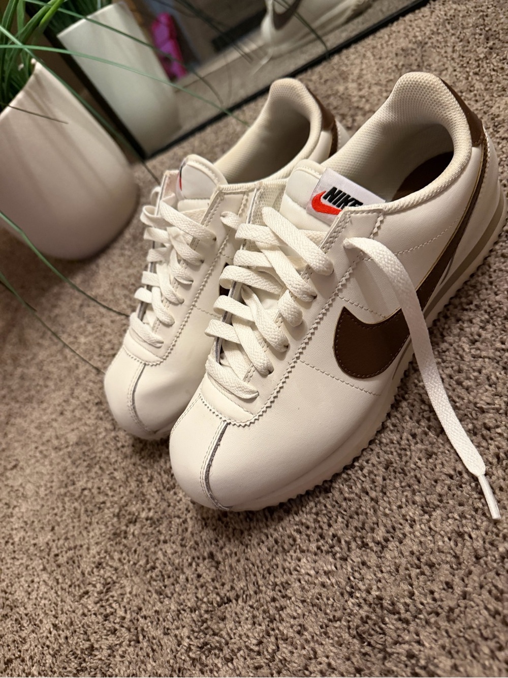 Nike Retro Cortez in Cream and Brown
